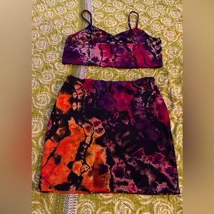 Skirt set beautiful tie dye handmade with love